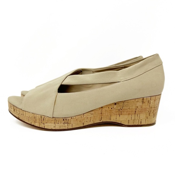 Eileen Fisher Platform Cork Wedge Sandals - Picture 3 of 12